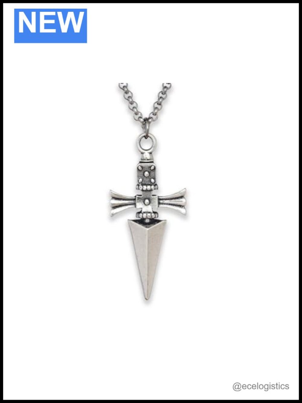 925 Sterling Silver Judgement Chain Pendant Necklace 22in